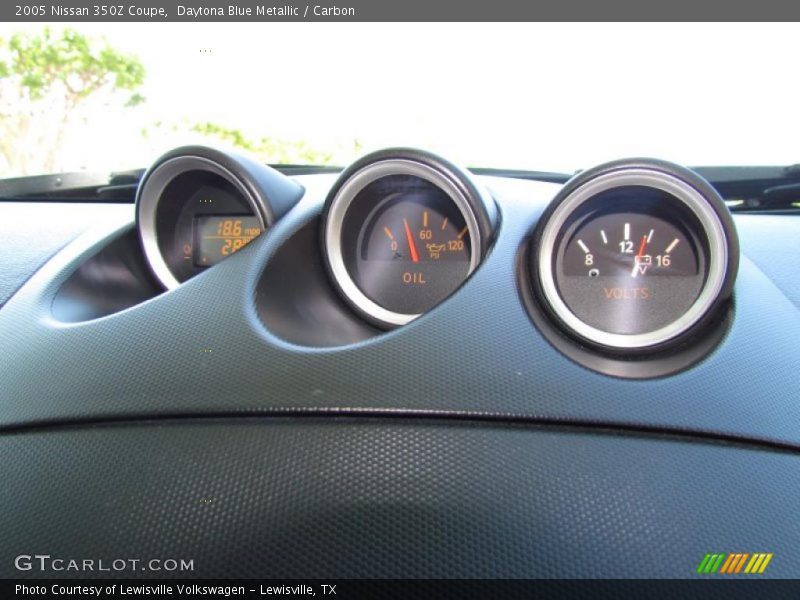 Daytona Blue Metallic / Carbon 2005 Nissan 350Z Coupe
