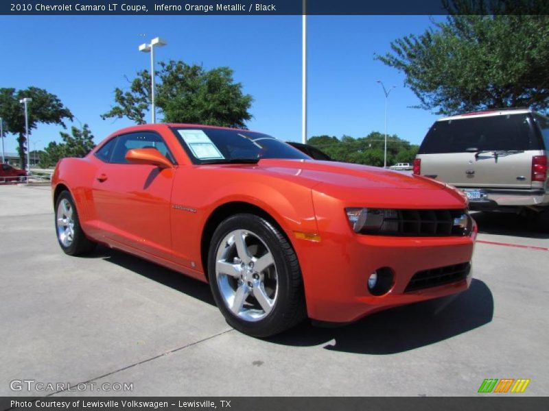 Inferno Orange Metallic / Black 2010 Chevrolet Camaro LT Coupe
