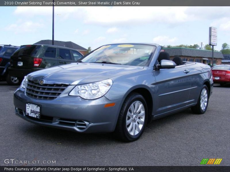 Silver Steel Metallic / Dark Slate Gray 2010 Chrysler Sebring Touring Convertible