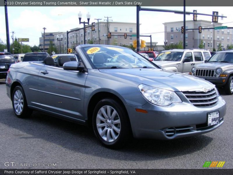 Silver Steel Metallic / Dark Slate Gray 2010 Chrysler Sebring Touring Convertible