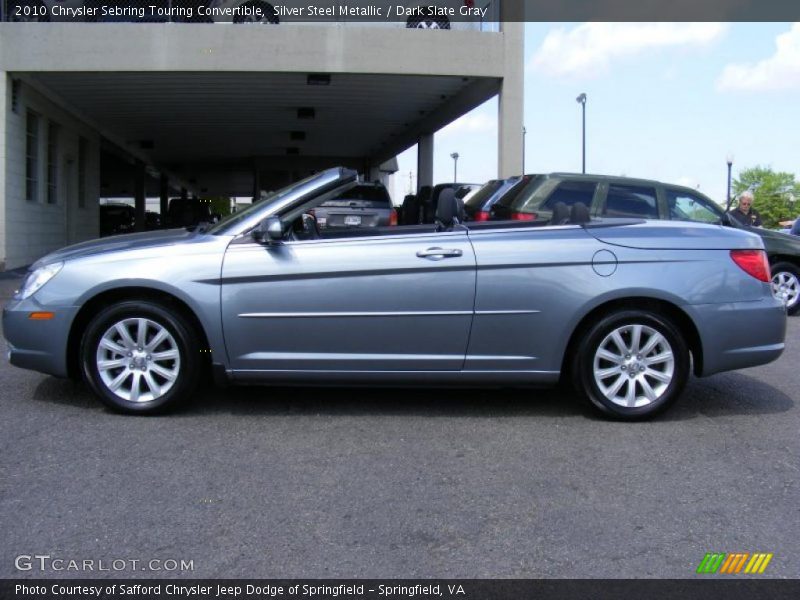 Silver Steel Metallic / Dark Slate Gray 2010 Chrysler Sebring Touring Convertible