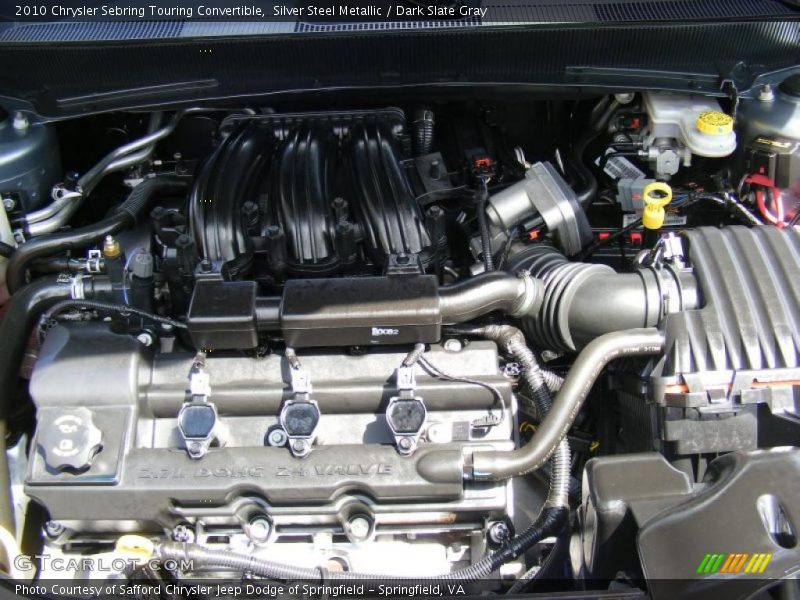 Silver Steel Metallic / Dark Slate Gray 2010 Chrysler Sebring Touring Convertible