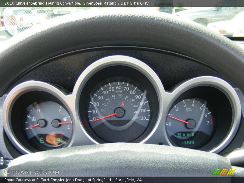 Silver Steel Metallic / Dark Slate Gray 2010 Chrysler Sebring Touring Convertible