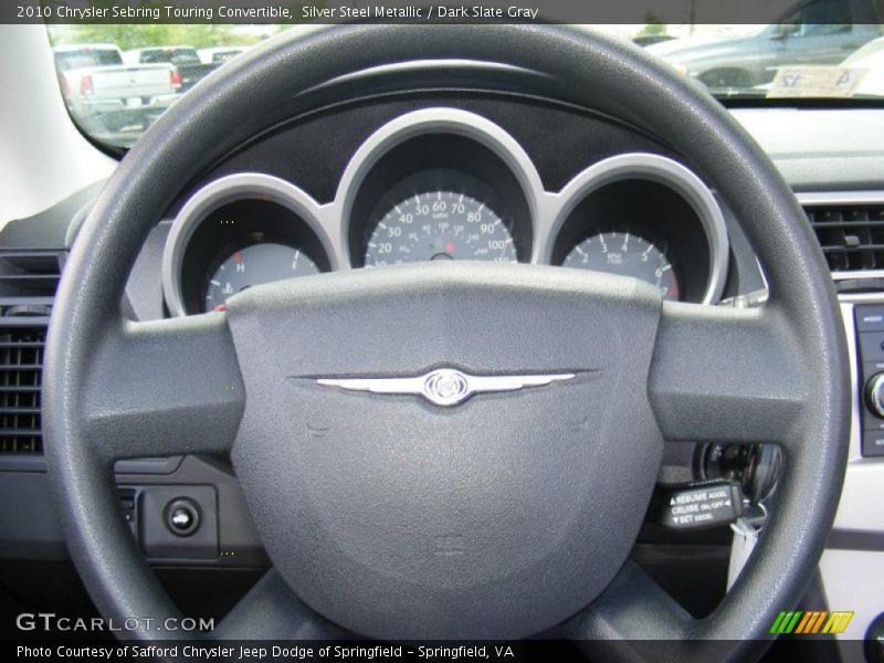 Silver Steel Metallic / Dark Slate Gray 2010 Chrysler Sebring Touring Convertible