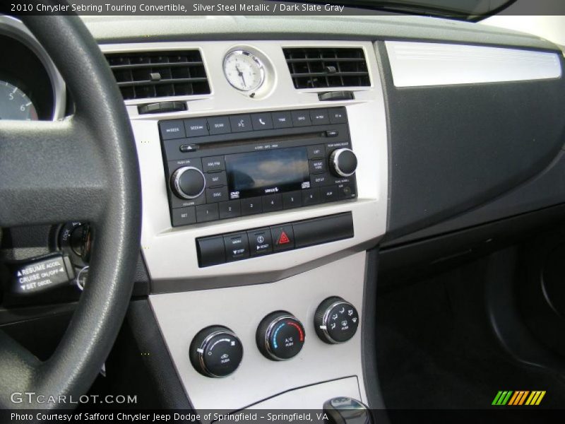 Silver Steel Metallic / Dark Slate Gray 2010 Chrysler Sebring Touring Convertible