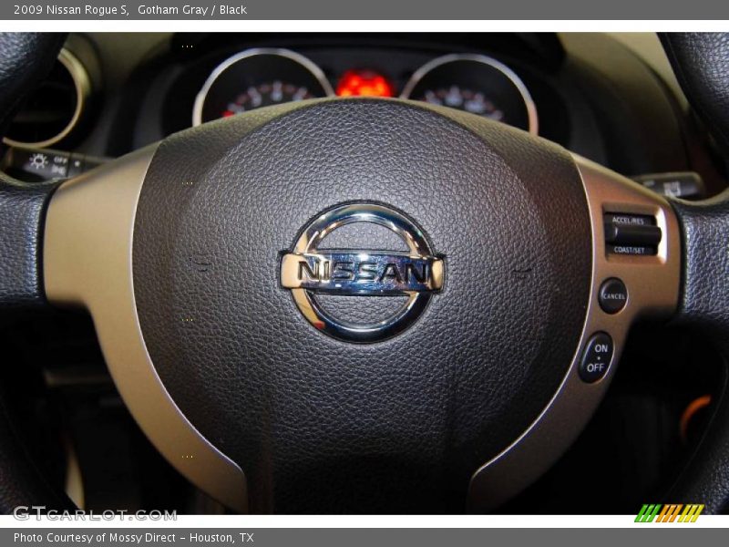 Gotham Gray / Black 2009 Nissan Rogue S