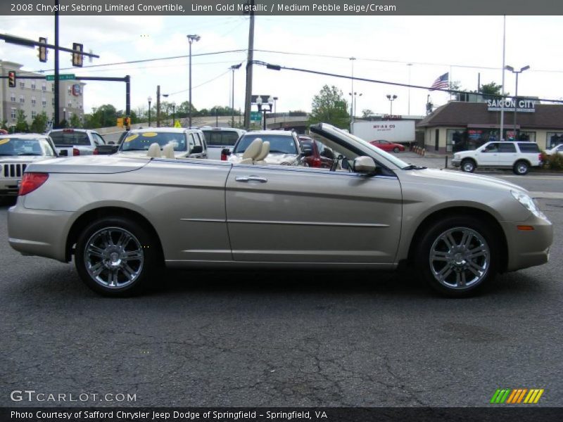 Linen Gold Metallic / Medium Pebble Beige/Cream 2008 Chrysler Sebring Limited Convertible