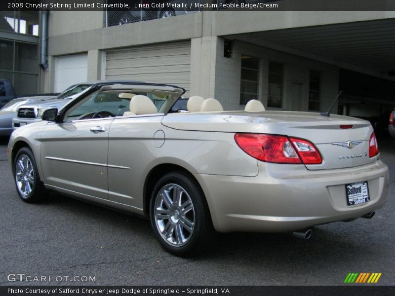 Linen Gold Metallic / Medium Pebble Beige/Cream 2008 Chrysler Sebring Limited Convertible