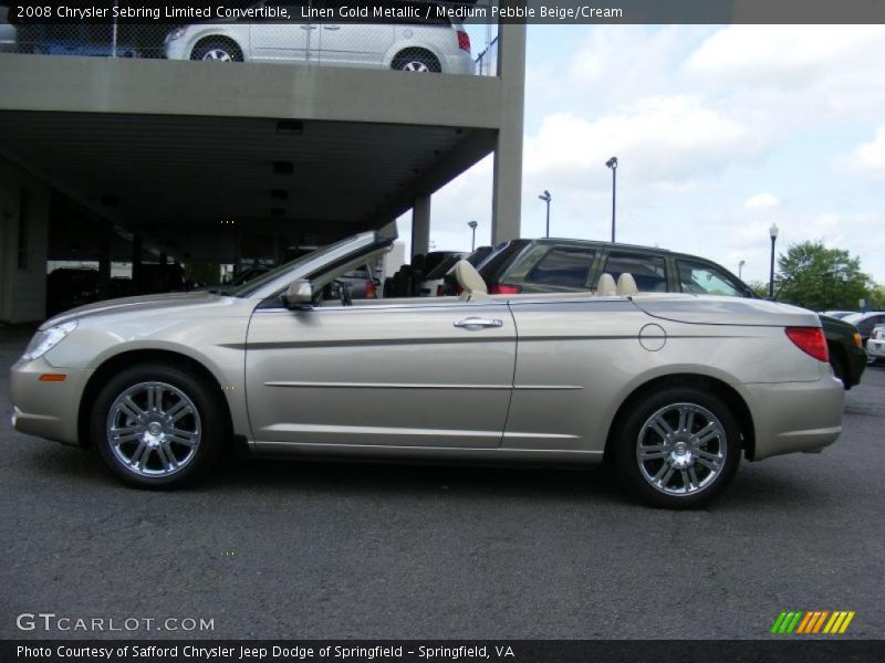 Linen Gold Metallic / Medium Pebble Beige/Cream 2008 Chrysler Sebring Limited Convertible