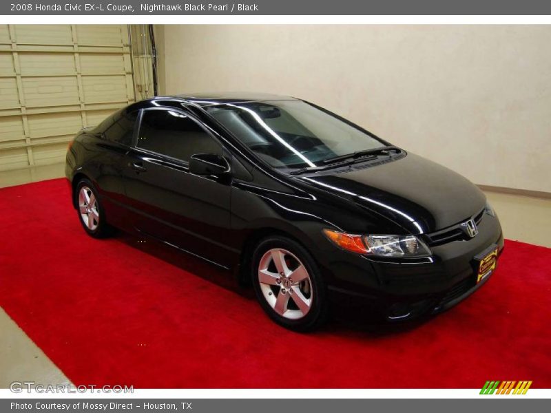 Nighthawk Black Pearl / Black 2008 Honda Civic EX-L Coupe