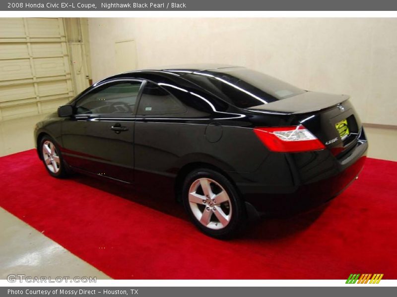 Nighthawk Black Pearl / Black 2008 Honda Civic EX-L Coupe