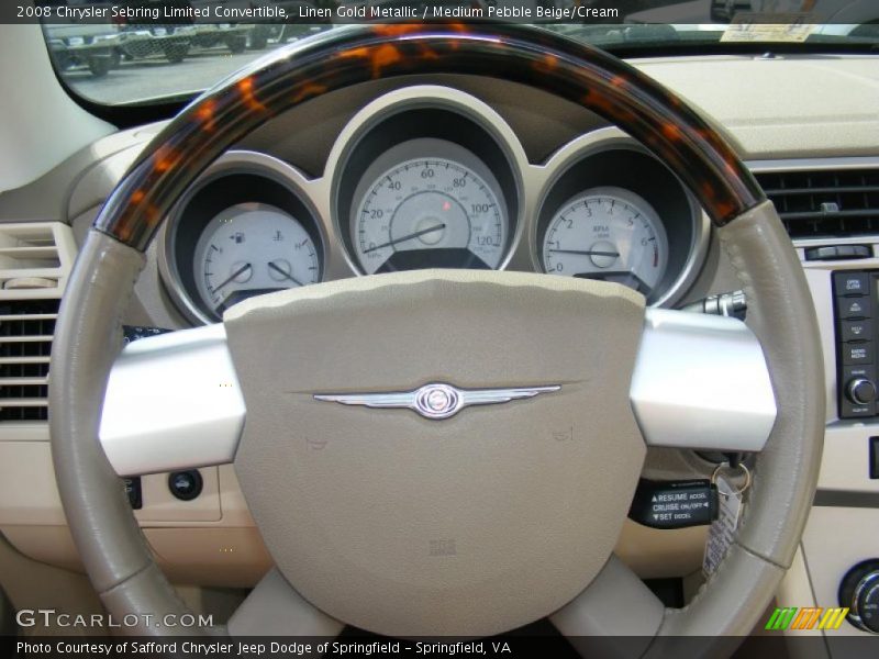 Linen Gold Metallic / Medium Pebble Beige/Cream 2008 Chrysler Sebring Limited Convertible
