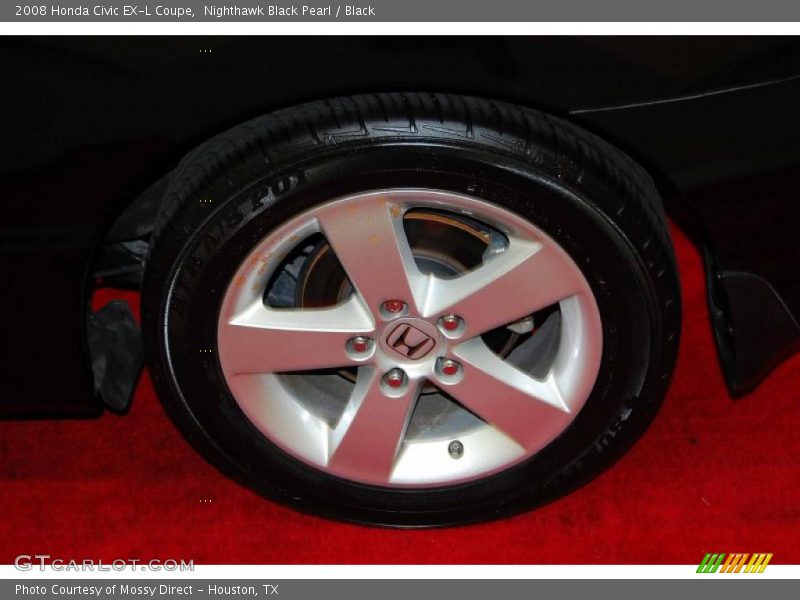 Nighthawk Black Pearl / Black 2008 Honda Civic EX-L Coupe