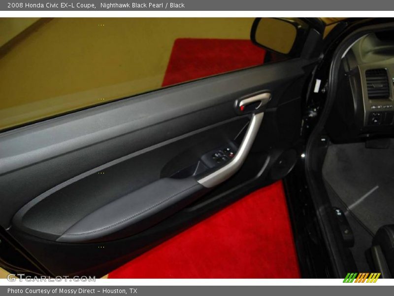Nighthawk Black Pearl / Black 2008 Honda Civic EX-L Coupe