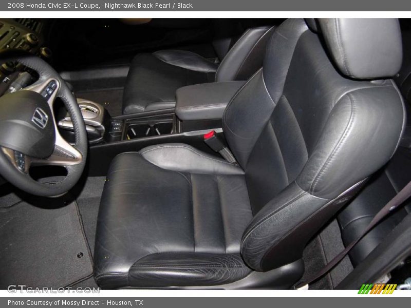 Nighthawk Black Pearl / Black 2008 Honda Civic EX-L Coupe