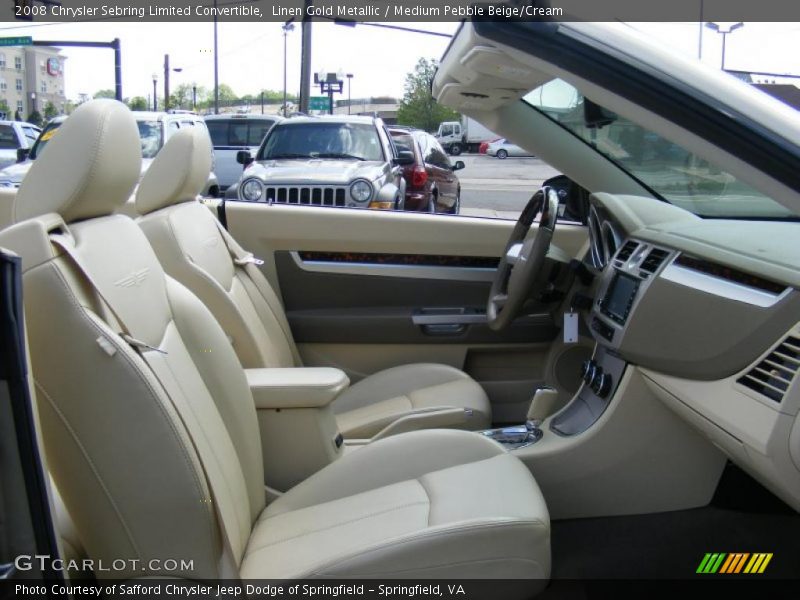 Linen Gold Metallic / Medium Pebble Beige/Cream 2008 Chrysler Sebring Limited Convertible