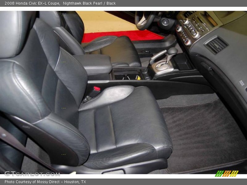 Nighthawk Black Pearl / Black 2008 Honda Civic EX-L Coupe