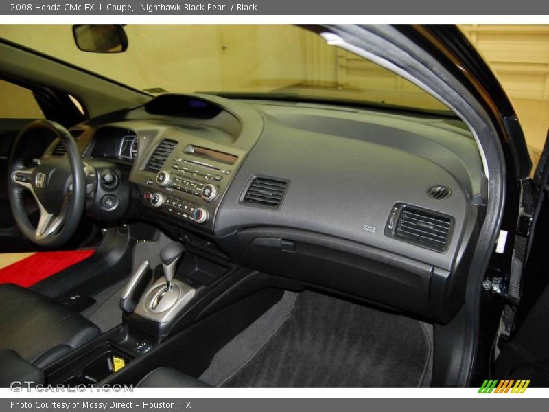 Nighthawk Black Pearl / Black 2008 Honda Civic EX-L Coupe