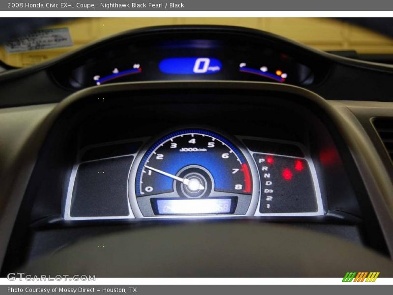 Nighthawk Black Pearl / Black 2008 Honda Civic EX-L Coupe