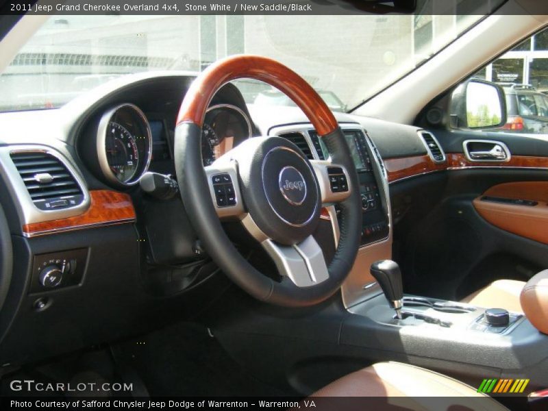 Stone White / New Saddle/Black 2011 Jeep Grand Cherokee Overland 4x4
