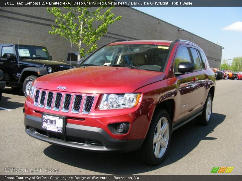 Deep Cherry Red Crystal Pearl / Dark Slate Gray/Light Pebble Beige 2011 Jeep Compass 2.4 Limited 4x4