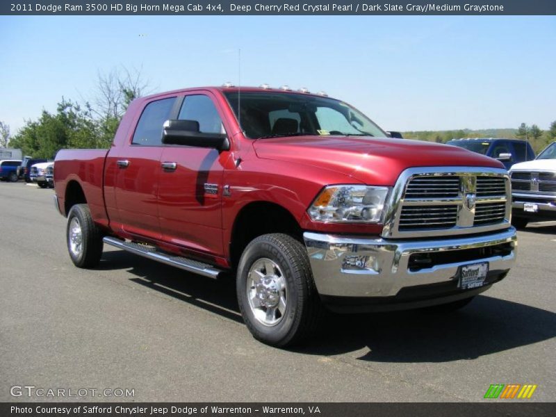  2011 Ram 3500 HD Big Horn Mega Cab 4x4 Deep Cherry Red Crystal Pearl