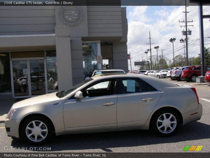 Gold Mist / Ebony 2008 Cadillac CTS Sedan