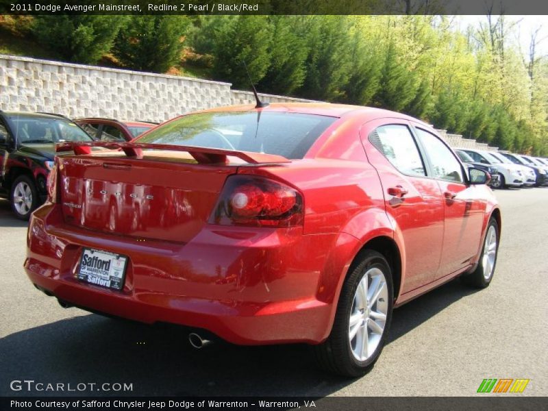 Redline 2 Pearl / Black/Red 2011 Dodge Avenger Mainstreet