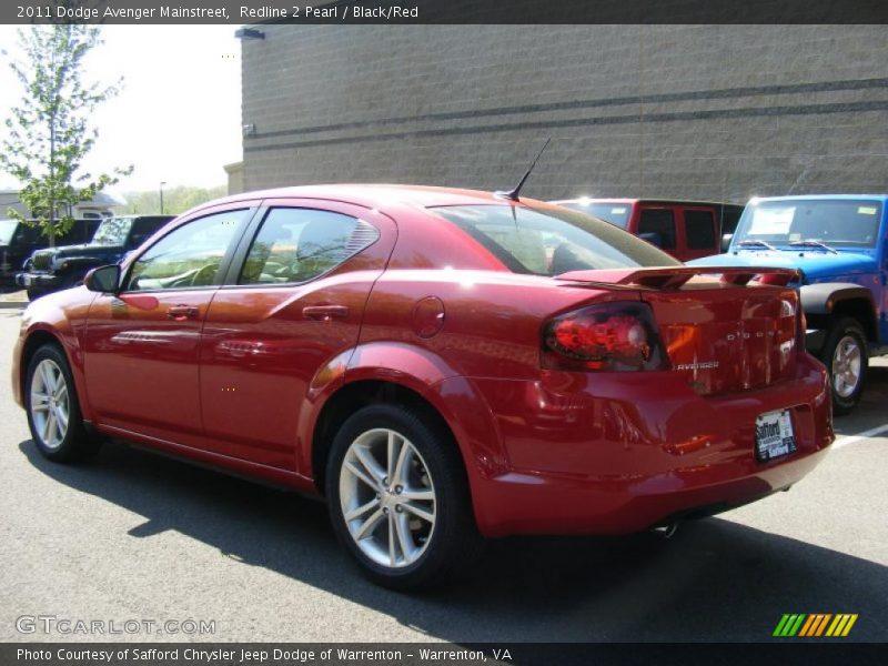 Redline 2 Pearl / Black/Red 2011 Dodge Avenger Mainstreet