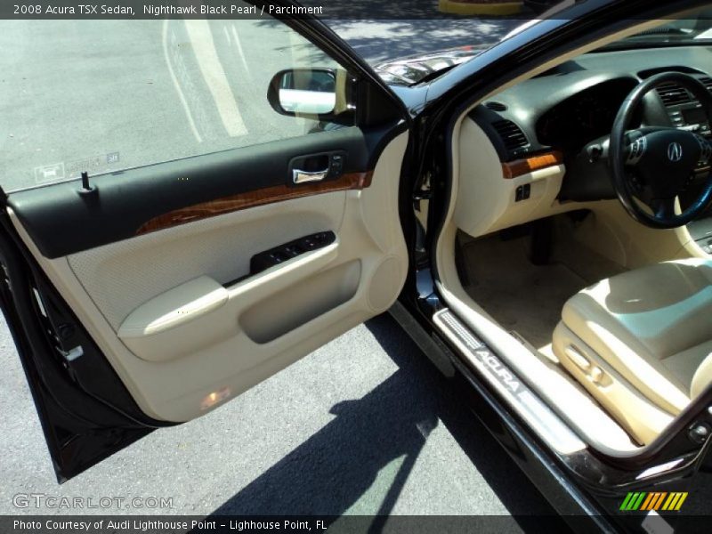 Nighthawk Black Pearl / Parchment 2008 Acura TSX Sedan