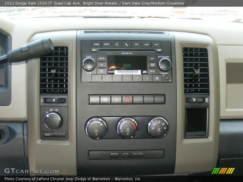 Bright Silver Metallic / Dark Slate Gray/Medium Graystone 2011 Dodge Ram 1500 ST Quad Cab 4x4