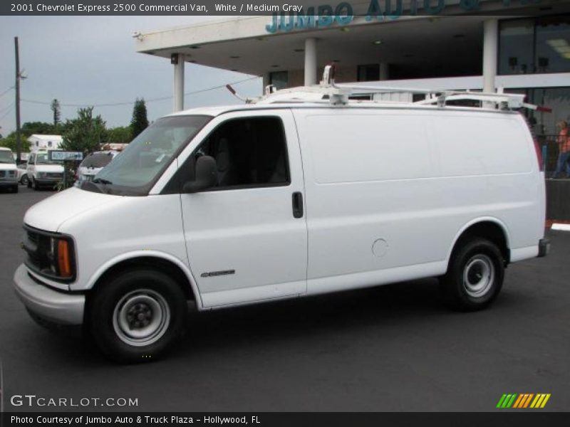 White / Medium Gray 2001 Chevrolet Express 2500 Commercial Van