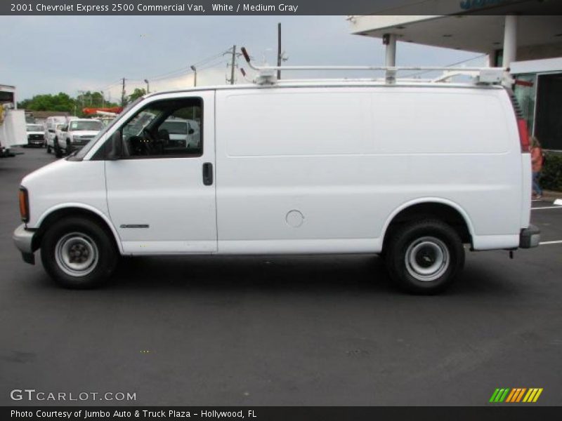 White / Medium Gray 2001 Chevrolet Express 2500 Commercial Van