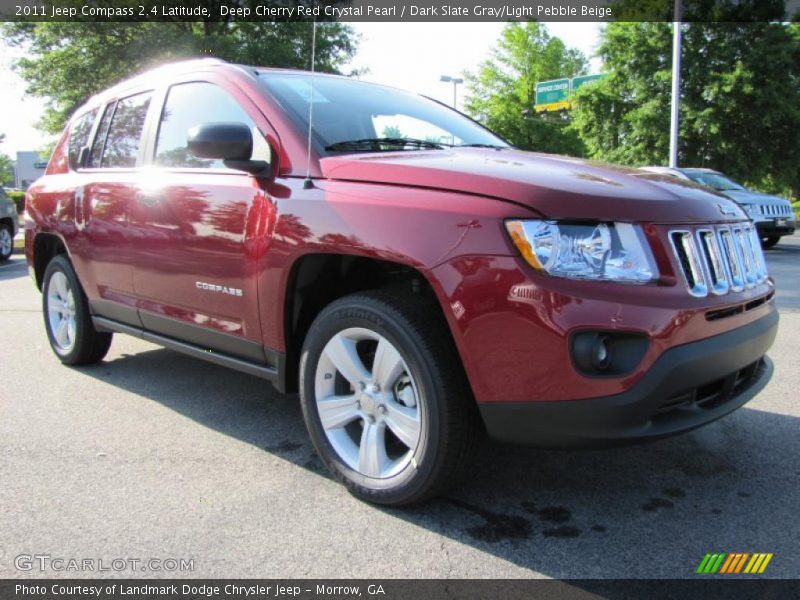 Deep Cherry Red Crystal Pearl / Dark Slate Gray/Light Pebble Beige 2011 Jeep Compass 2.4 Latitude