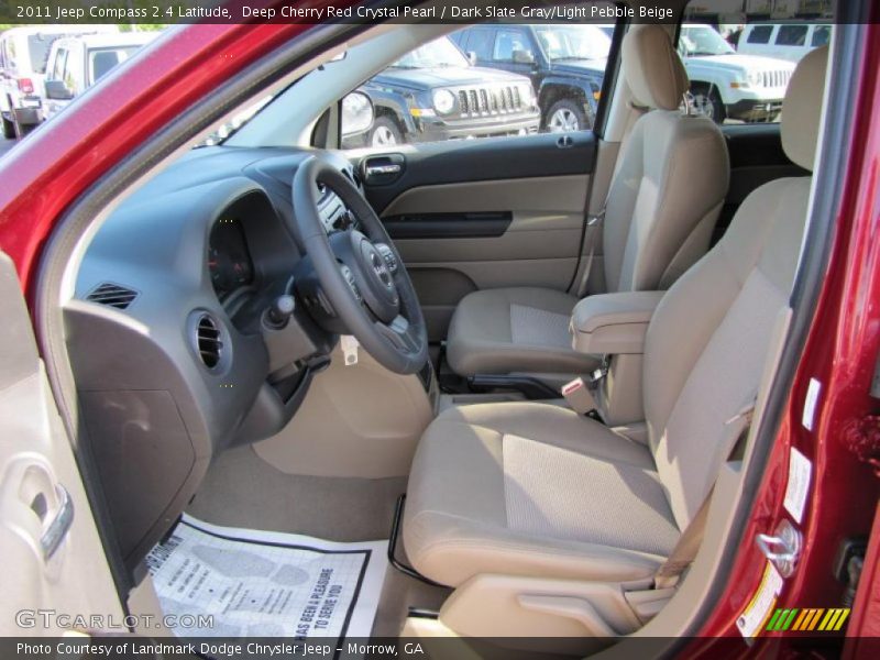 Deep Cherry Red Crystal Pearl / Dark Slate Gray/Light Pebble Beige 2011 Jeep Compass 2.4 Latitude