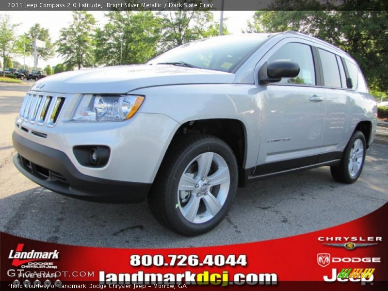 Bright Silver Metallic / Dark Slate Gray 2011 Jeep Compass 2.0 Latitude