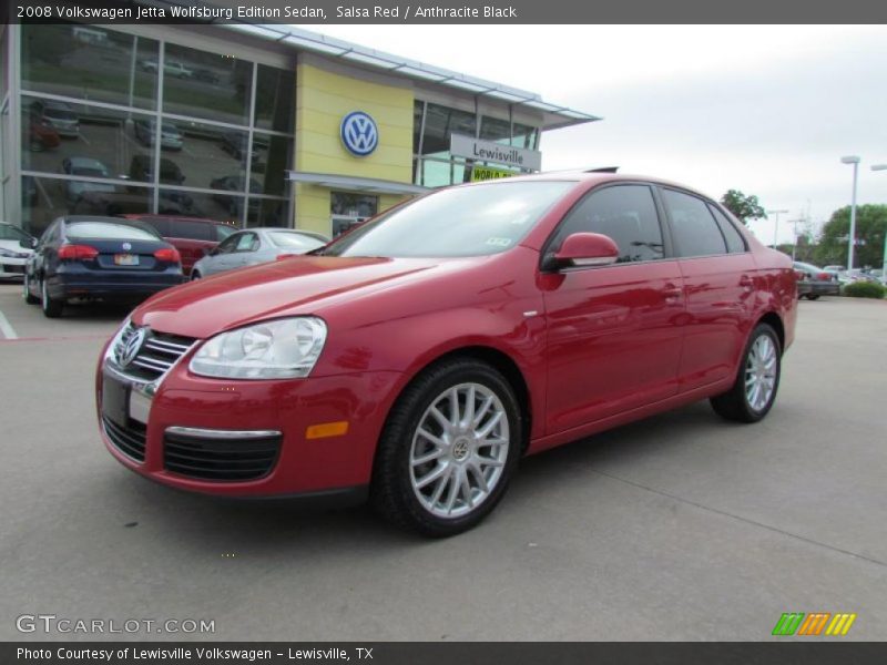 Salsa Red / Anthracite Black 2008 Volkswagen Jetta Wolfsburg Edition Sedan