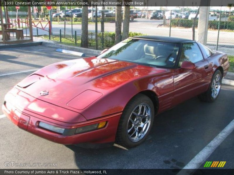Ruby Red Metallic / Light Beige 1993 Chevrolet Corvette 40th Anniversary Coupe