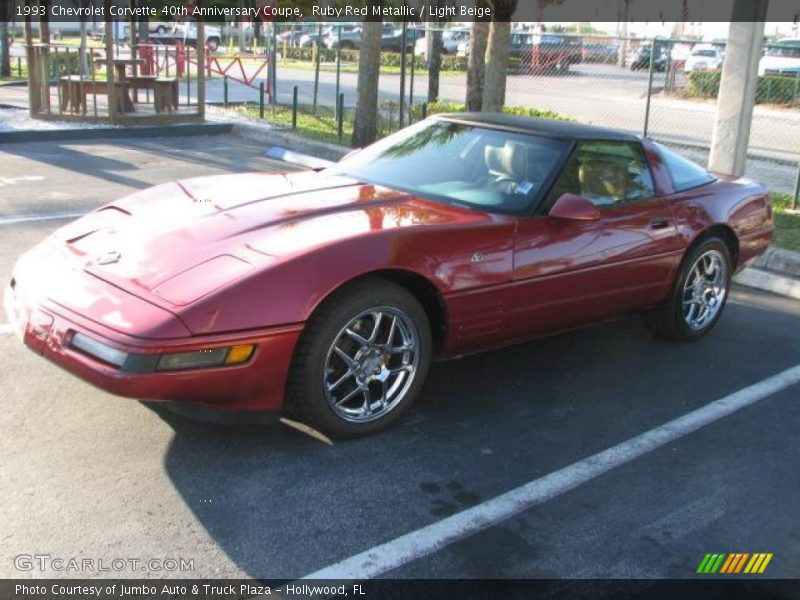 Ruby Red Metallic / Light Beige 1993 Chevrolet Corvette 40th Anniversary Coupe