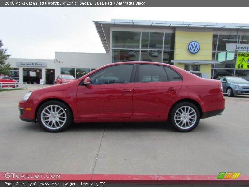 Salsa Red / Anthracite Black 2008 Volkswagen Jetta Wolfsburg Edition Sedan