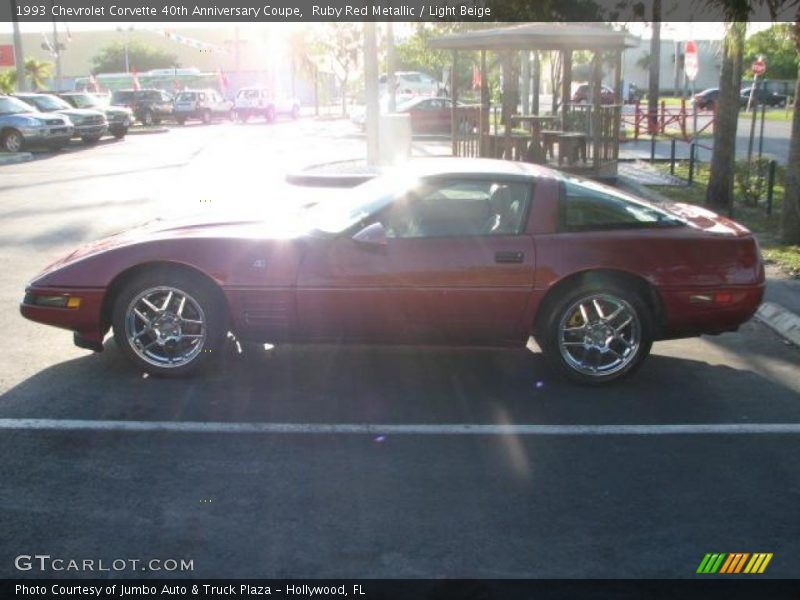 Ruby Red Metallic / Light Beige 1993 Chevrolet Corvette 40th Anniversary Coupe
