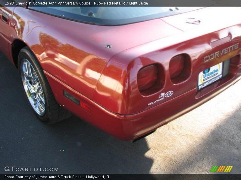 Ruby Red Metallic / Light Beige 1993 Chevrolet Corvette 40th Anniversary Coupe