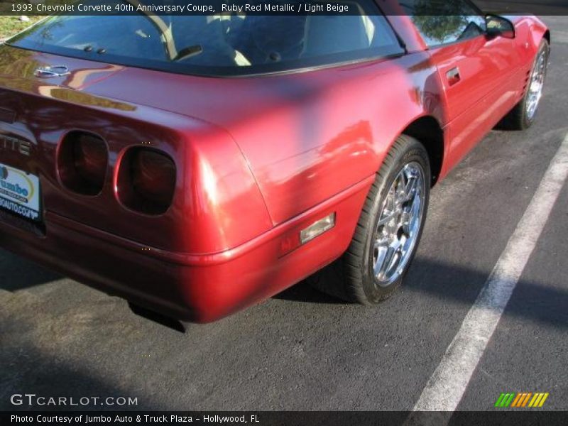 Ruby Red Metallic / Light Beige 1993 Chevrolet Corvette 40th Anniversary Coupe
