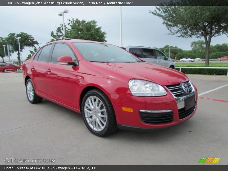 Salsa Red / Anthracite Black 2008 Volkswagen Jetta Wolfsburg Edition Sedan