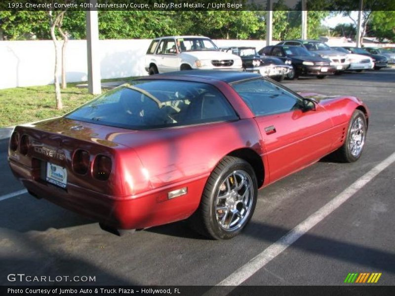 Ruby Red Metallic / Light Beige 1993 Chevrolet Corvette 40th Anniversary Coupe