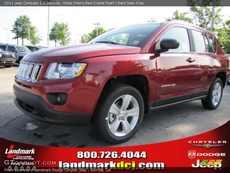 Deep Cherry Red Crystal Pearl / Dark Slate Gray 2011 Jeep Compass 2.0 Latitude