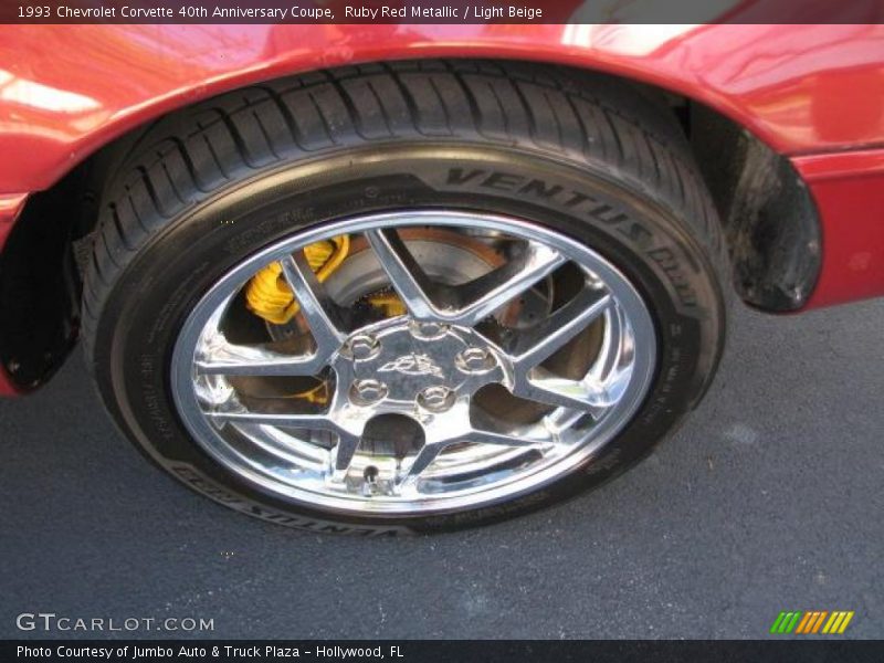 Ruby Red Metallic / Light Beige 1993 Chevrolet Corvette 40th Anniversary Coupe