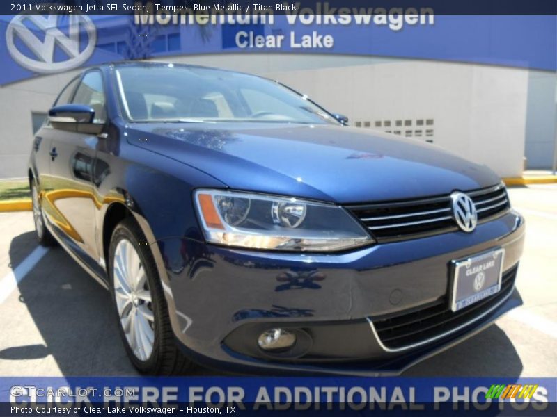 Tempest Blue Metallic / Titan Black 2011 Volkswagen Jetta SEL Sedan