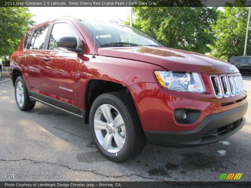 Deep Cherry Red Crystal Pearl / Dark Slate Gray 2011 Jeep Compass 2.0 Latitude