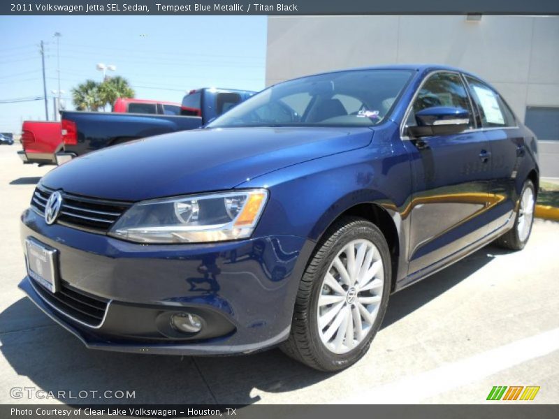 Tempest Blue Metallic / Titan Black 2011 Volkswagen Jetta SEL Sedan